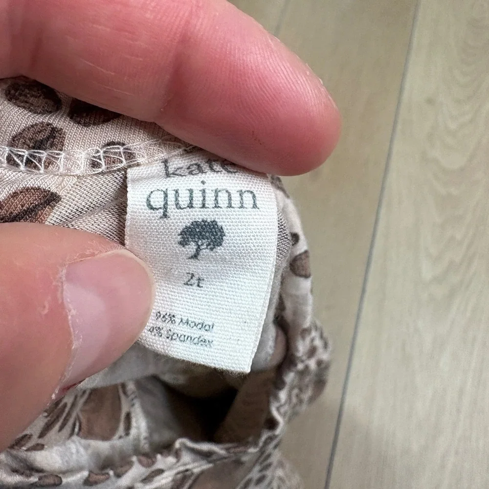 LOT OF 2 Kate Quinn Baby Girls 2T Coffee Bodysuit Floral Halter Bubble Romper